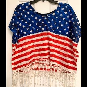 Red, white, and blue shirt!